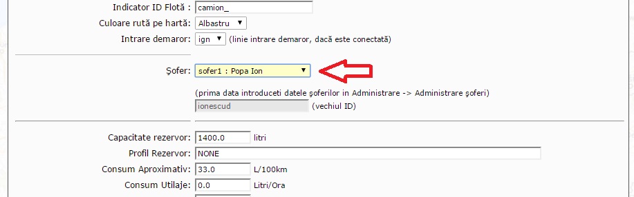 introducere ID soferi